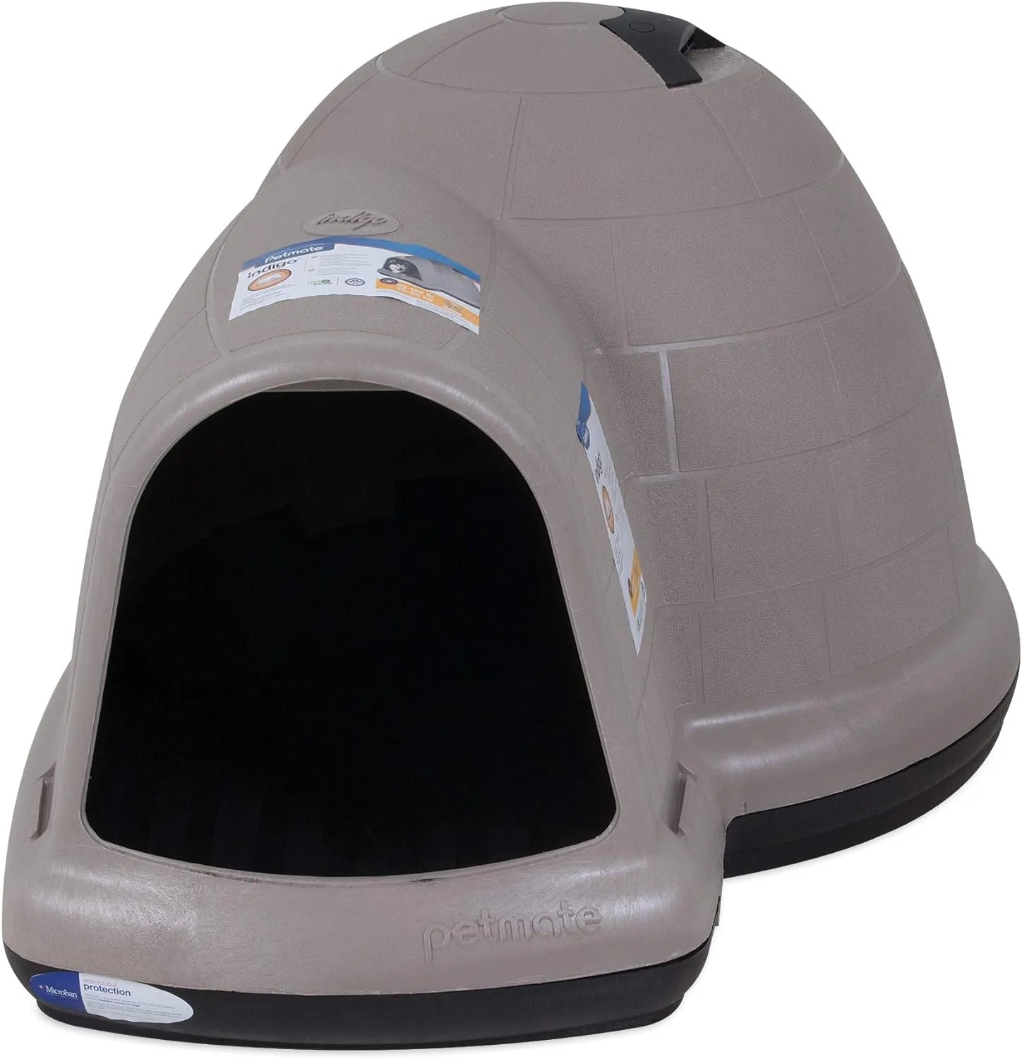 Petmate Indigo Dog House (Igloo Dog House, Made in USA with 90% Recycled Materials, All Weather Protection Pet Shelter) for XL Dogs  90 to 125 pounds, Made in USA
