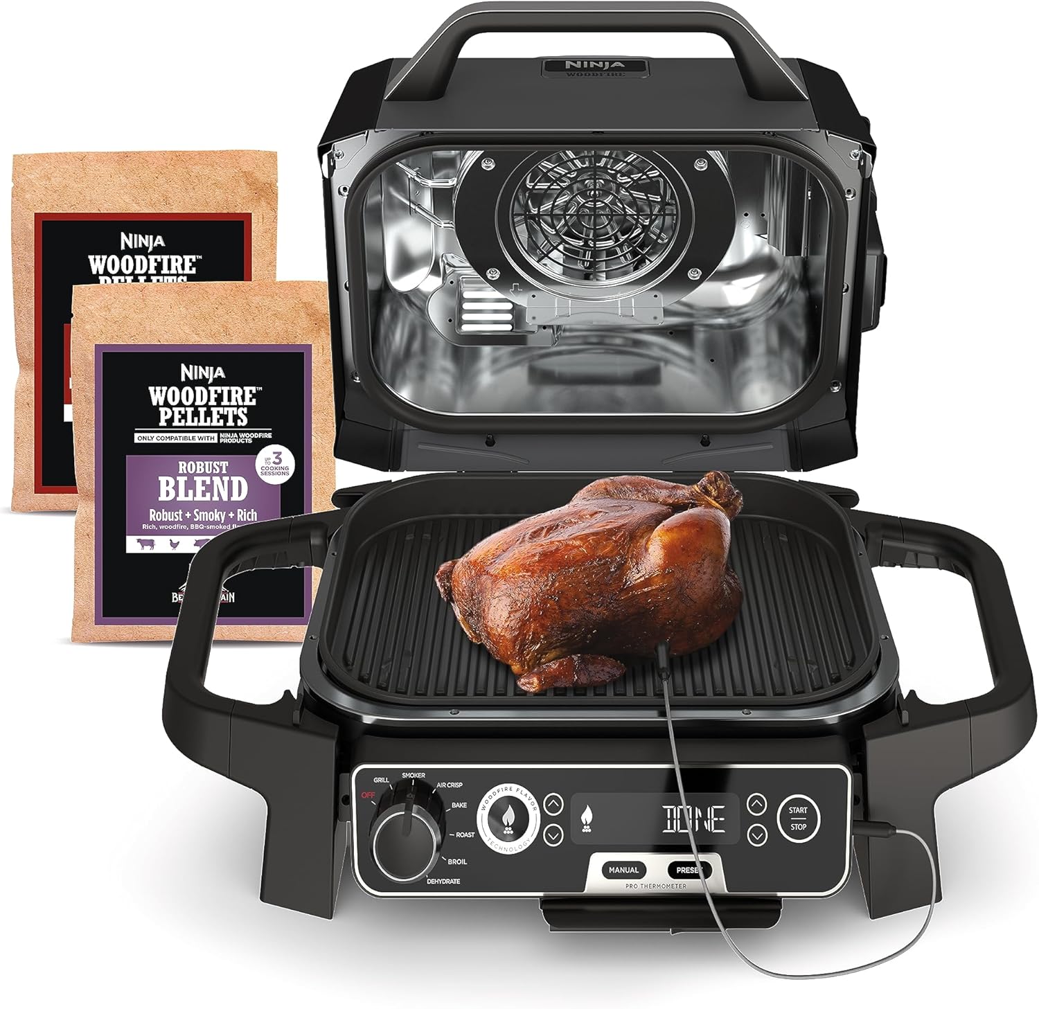 NINJA Woodfire Series 7-In-1 Portable Grill & Smoker
