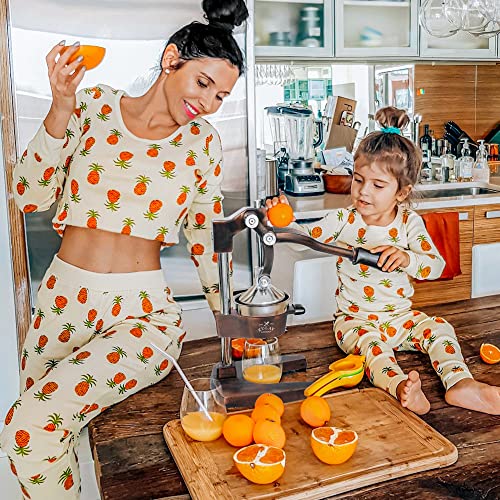 Zulay Kitchen Cast Iron Orange Juice Squeezer   Heavy Duty, Easy to Clean, Professional Citrus Juicer   Durable Stainless Steel Lemon Squeezer   Sturdy Manual Citrus Press &amp; Orange Squeezer (Copper): Home &amp; Kitchen