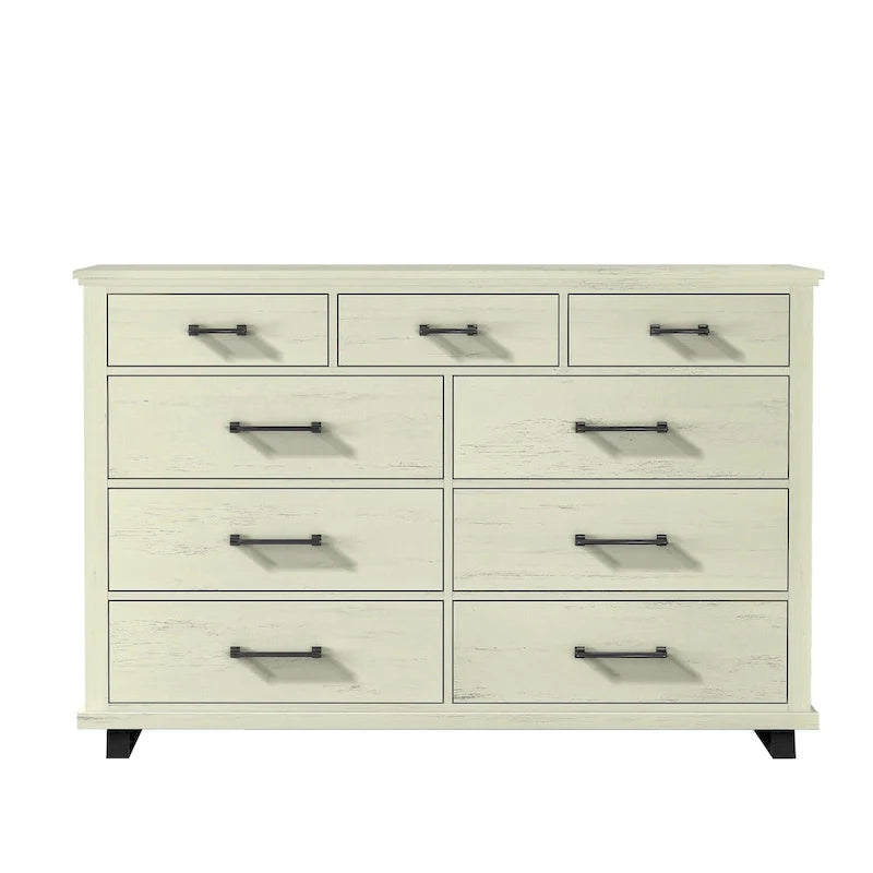 Farmhouse 4-Piece Bedroom Set - 2 Nightstand, 1 Chest and 1 Dresser