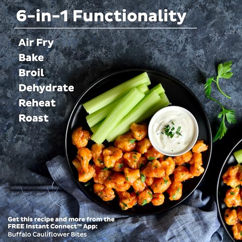Instant Pot Vortex Plus 6QT XL Air Fryer, 6 in 1, Broils, Dehydrates, Crisps, Roasts, Reheats, Bakes for Quick Easy Meals, 100  In App Recipes, Dishwasher Safe, from the Makers of Instant Pot, Black : Home &amp; Kitchen