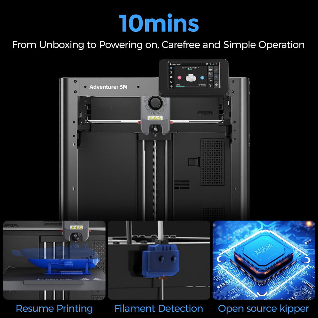 Adventurer 5M 3D Printer - High-Speed FDM with Auto Leveling