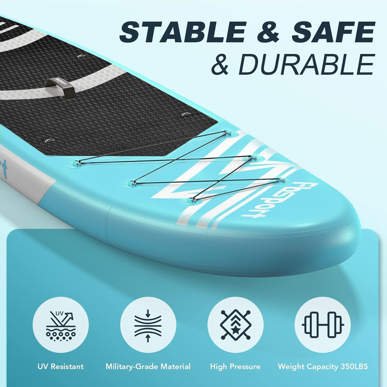 Premium Stand Up Paddle Board Yoga Board with Durable SUP Accessories & Carry Bag | Wide Stance Surf Control Non-Slip Deck Leash Paddle and Pump for Youth & Adult