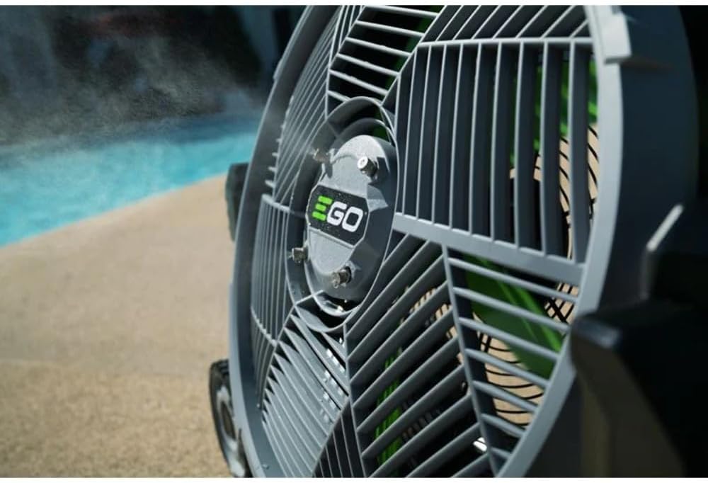POWER+ Portable Misting Fan - 18" Outdoor Electric, 5 Speeds