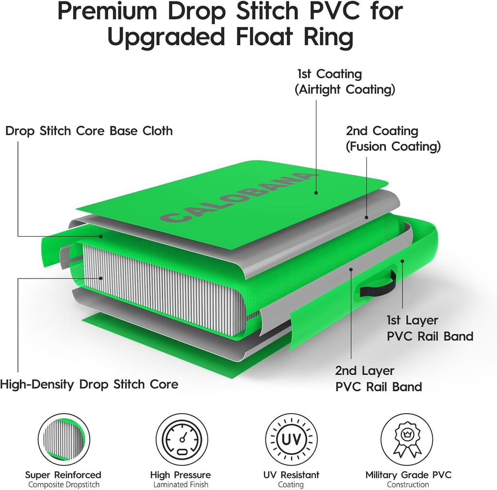 Round Floating Ring Hammock - Heavy Duty Inflatable Raft