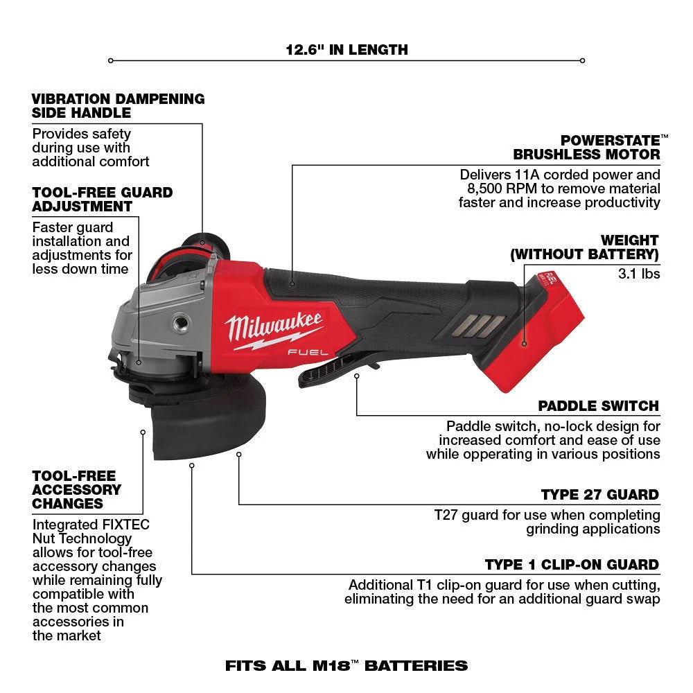 2025 18V M18 FUEL Lithium-Ion Brushless Cordless 7-Tool Combo Kit 5.0 Ah