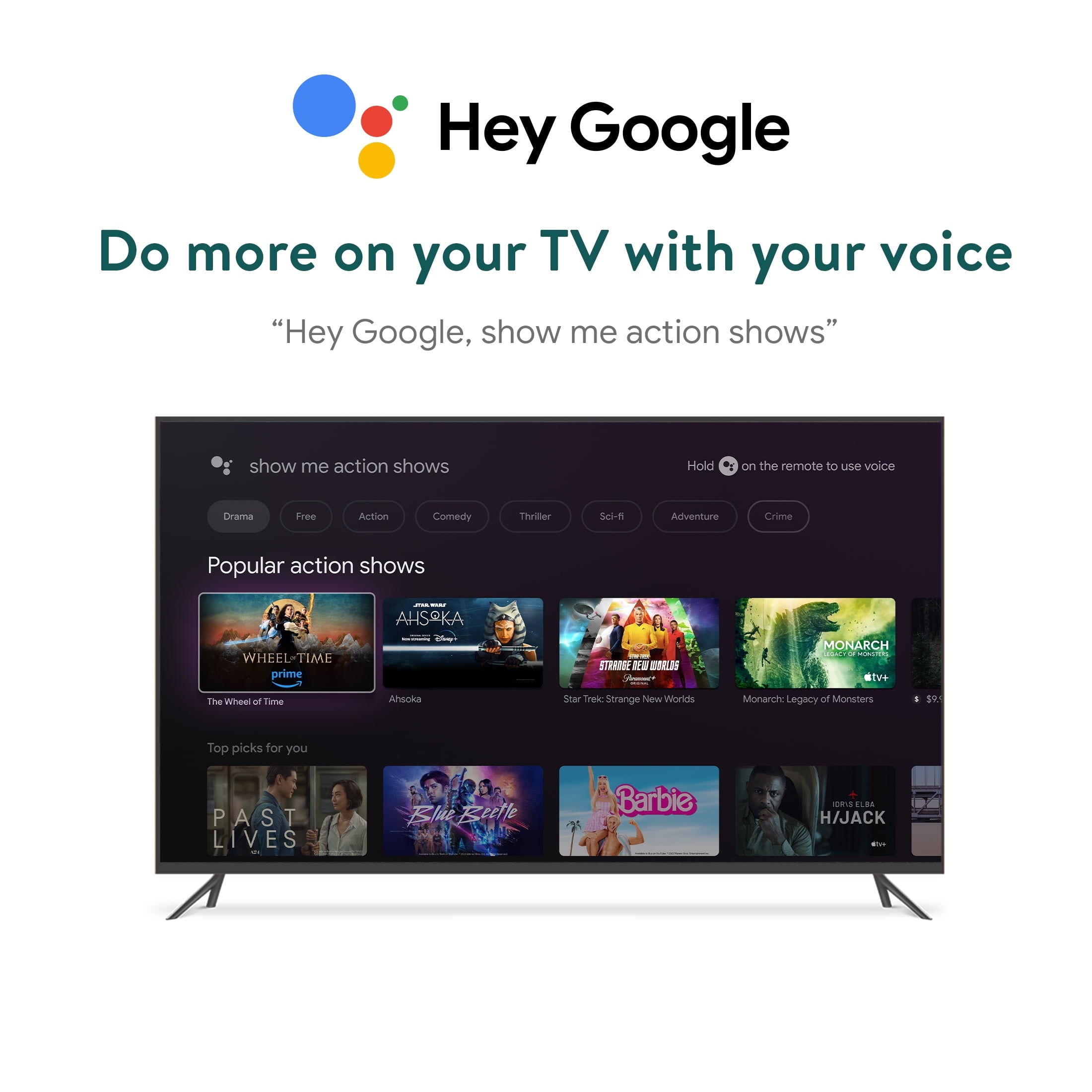 Onn. 4K Pro Streaming Device with Google TV, 4K UHD, Dolby Vision &amp; Atmos, Hands Free Voice Control, Wi Fi 6, Smart Hub