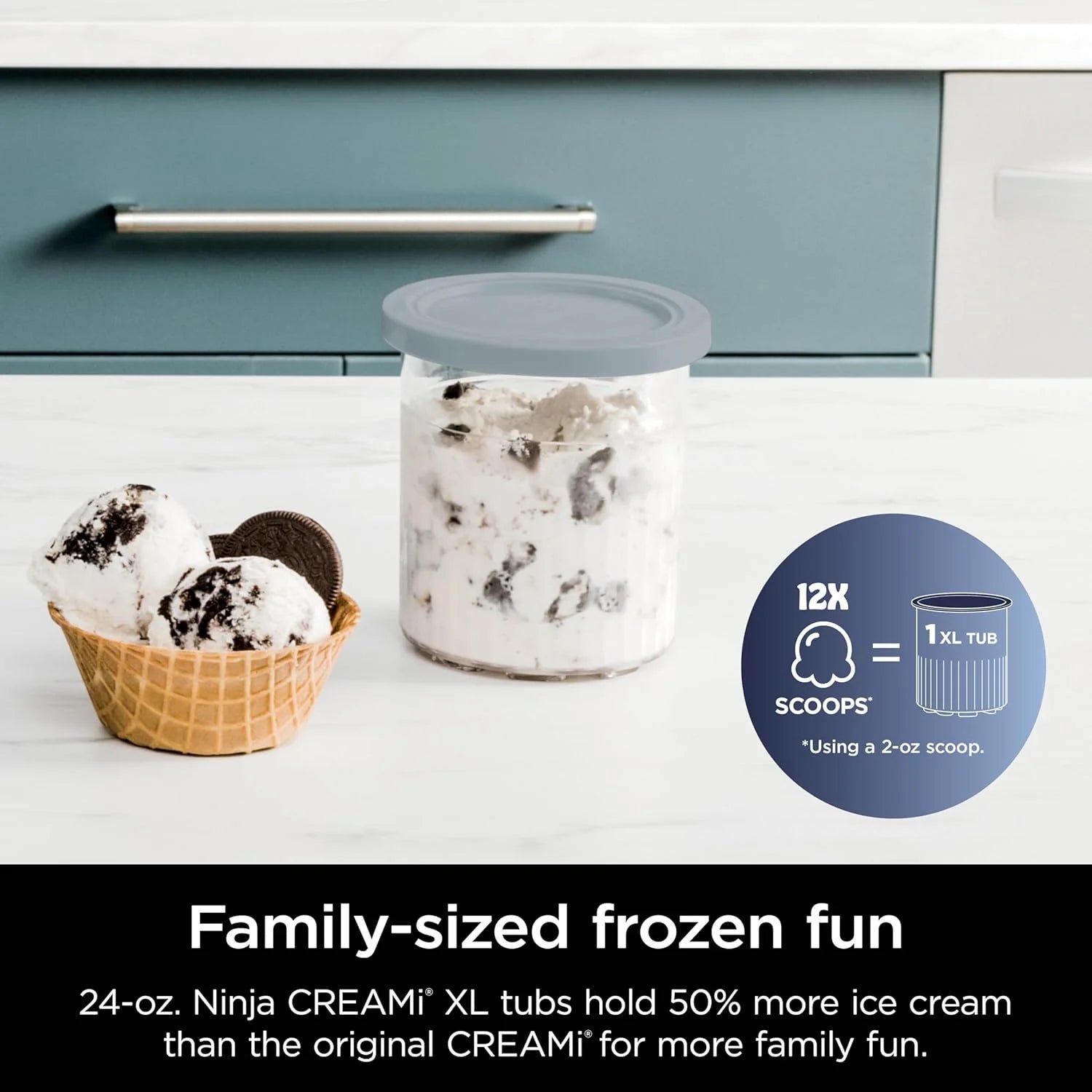 2025 NC301 CREAMi Ice Cream Maker, for Gelato, Mix-ins, Milkshakes, Sorbet, Smoothie Bowls & More, 7 One-Touch Programs, with (2) Pint Containers & Lids, Compact Size, Perfect for Kids, Silver
