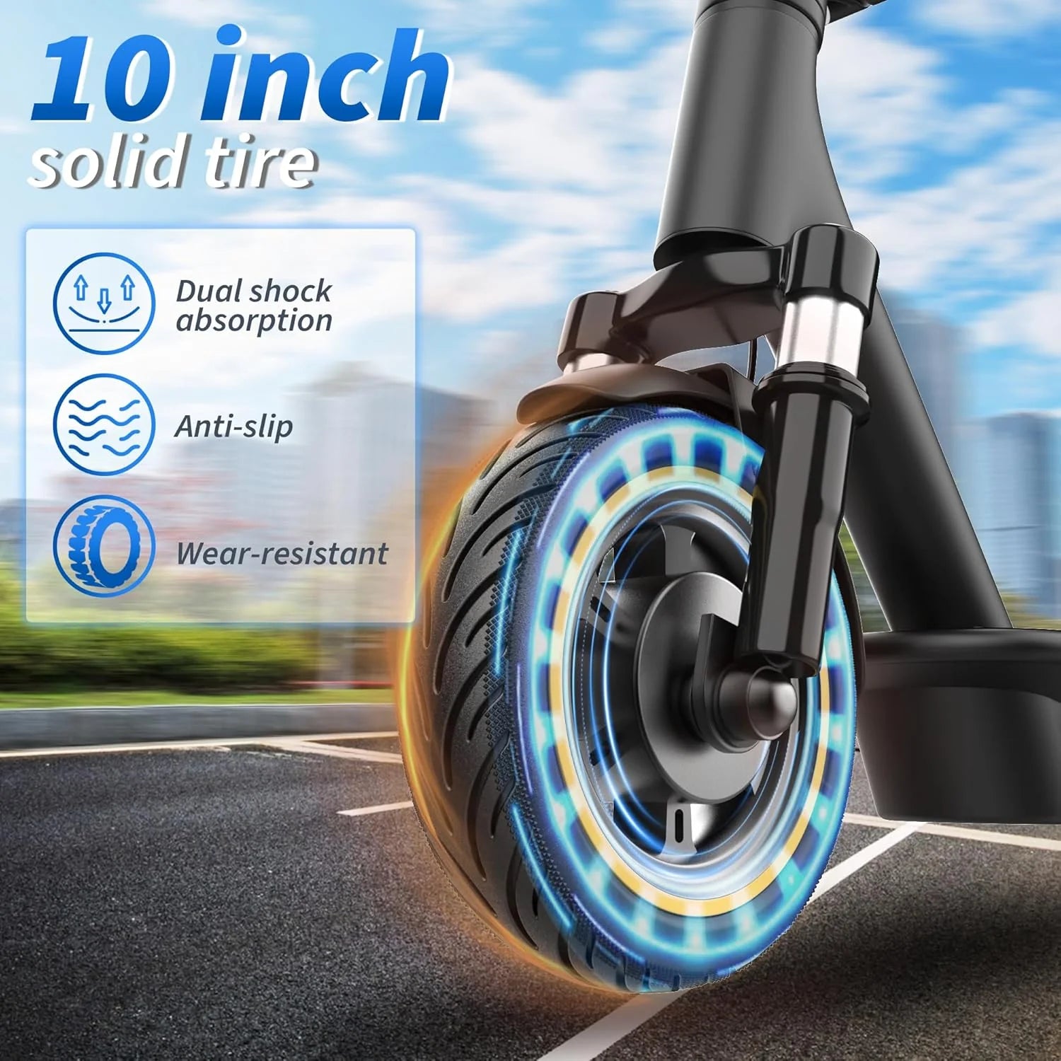 Electric Scooter Powerful Motor Dual Braking