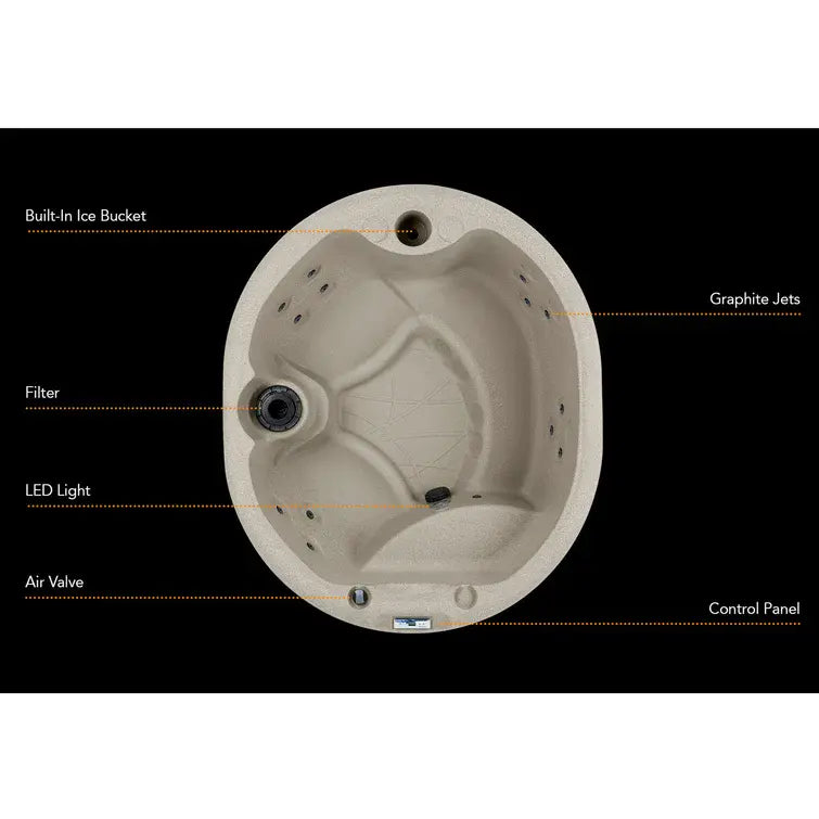 2025 Lifesmart Spas 4 - Person 13 - Jet Oval Plug And Play Hot Tub