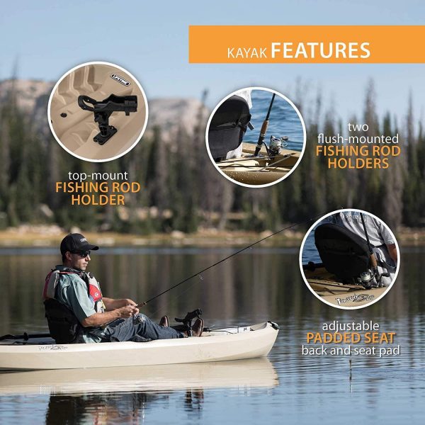 2025 Lifetime 90806 Tamarack Angler 100 Fishing Kayak C 2 Pack (Paddles Included)