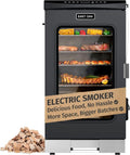 EAST OAK 30" Outdoor Electric Smoker | Built-in meat probe, smokes up to 6 times longer in a single load, side loader for uninterrupted smoking