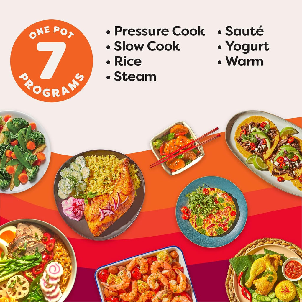 Instant Pot Duo 7 in 1 Electric Pressure Cooker Slow Cooker Rice Cooker Steamer Saut茅 Pan