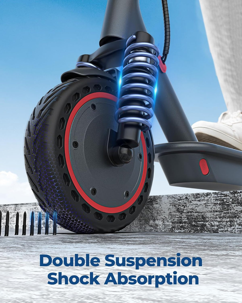 Electric Scooter Powerful Motor Dual Braking