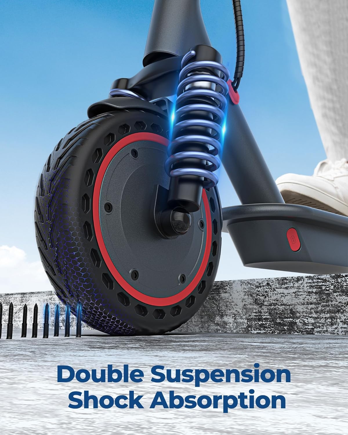 Electric Scooter Powerful Motor Dual Braking
