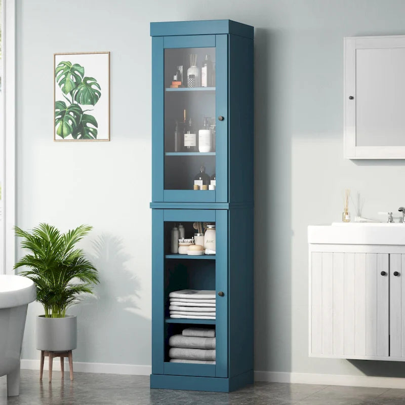 100% Solid Wood 16.5 Bathroom Cabinet with Optional Doors by Palace Imports