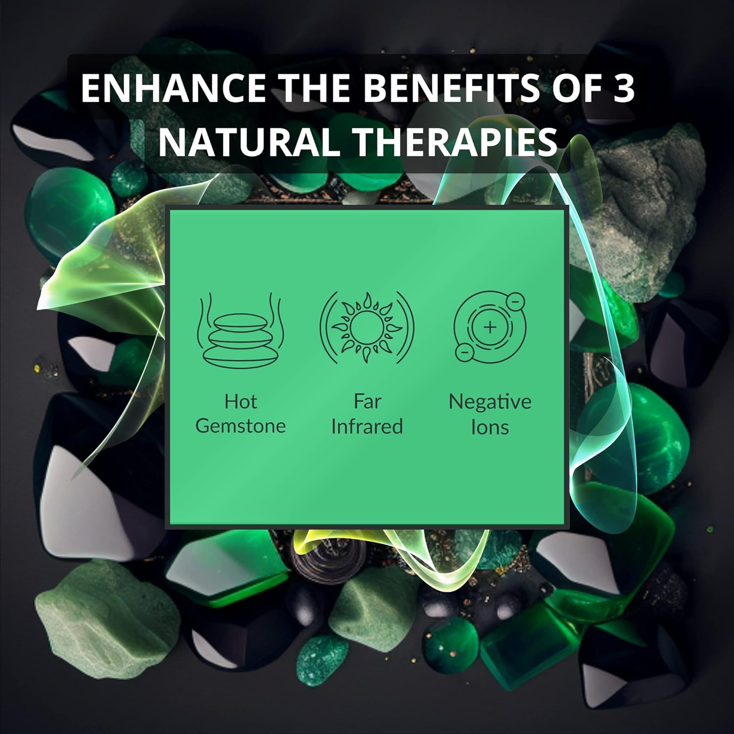 HealthyLine Far Infrared Heating Pad - Hot Stones Jade Tourmaline - Negative Ions - Mesh JT Mat Full 7224 Soft Light InfraMat Pro?