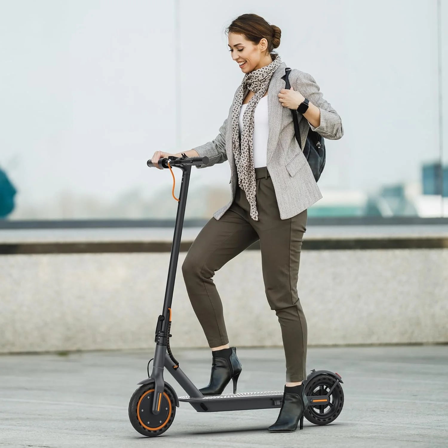 Electric Scooter Powerful Motor Dual Braking