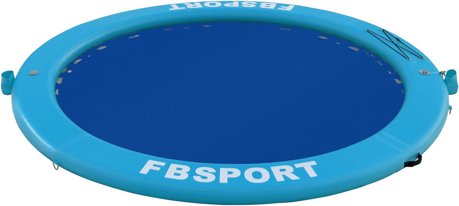 Inflatable Dock Floating Platform 8ft Inflatable Water Hammock Floating Deck for Lake W/Cupholder Round Floating Ring Float Ring Pool Float Raft Lounger Island Platform Pad