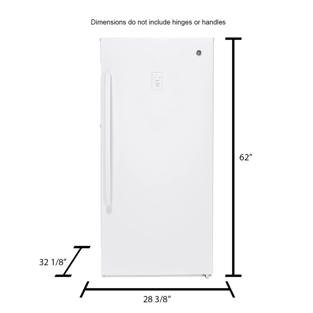 2025 14.1 Cu. ft. White Frost-free Upright Freezer FUF14DLRWW