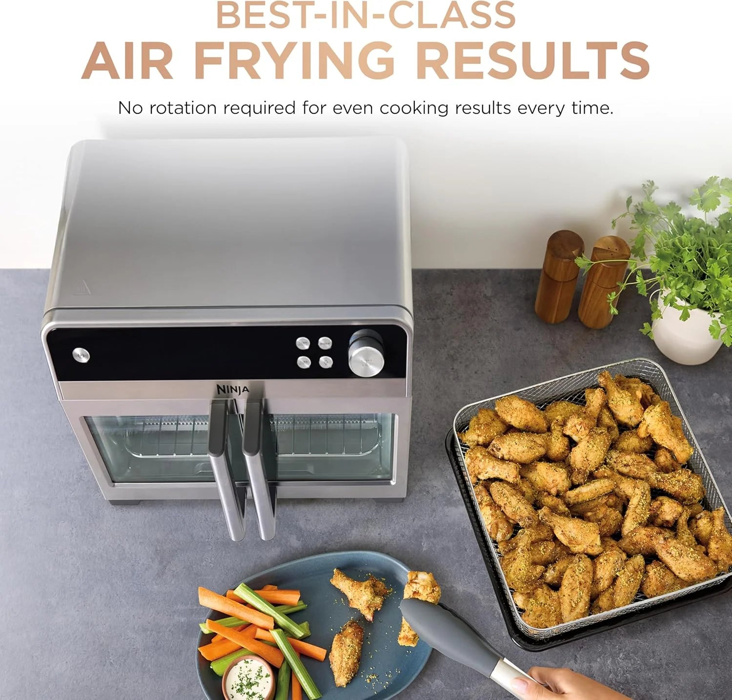 Ninja | French Door Premier | Air Fryer, Convection Oven, Toaster | 5-qt Air Fry Basket