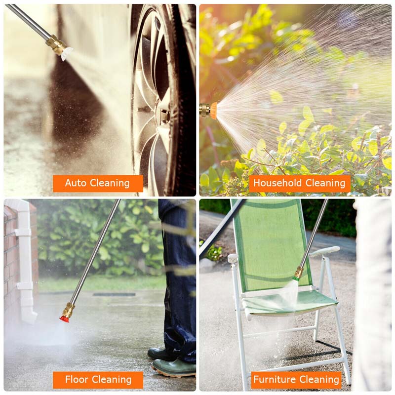 3500PSI Electric Pressure Washer 1800W 2.6 GPM Portable Electric Power Washer with 4 Nozzles
