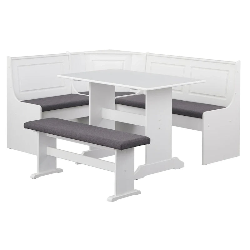 Simple Living Polly 3-piece Cushioned Corner Nook Dining Set