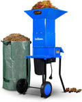 2025 Landworks Leaf Mulcher Shredder Electric Green and Waste Management Heavy Duty 120V AC 11" Inch Cutting Blade .5" Inch Cutting Capacity for Leaves, Grass, & Clippings