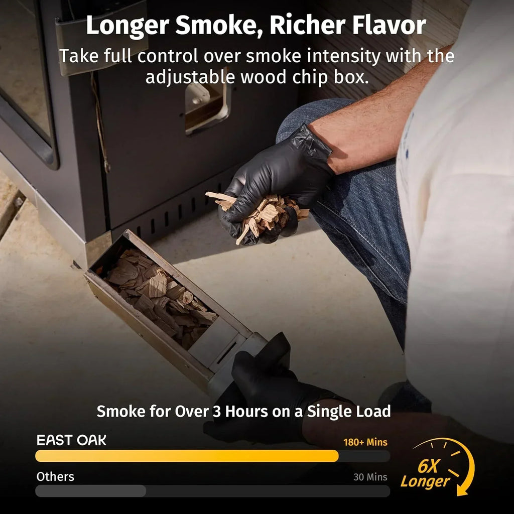 EAST OAK 30" Outdoor Electric Smoker Built-in meat probe smokes up to 6 times longer