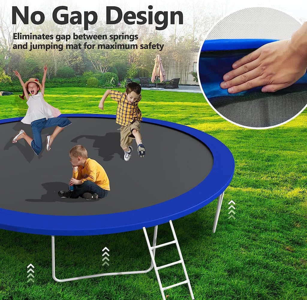 Upgraded 16Ft Trampoline with Basketball Hoop & Net