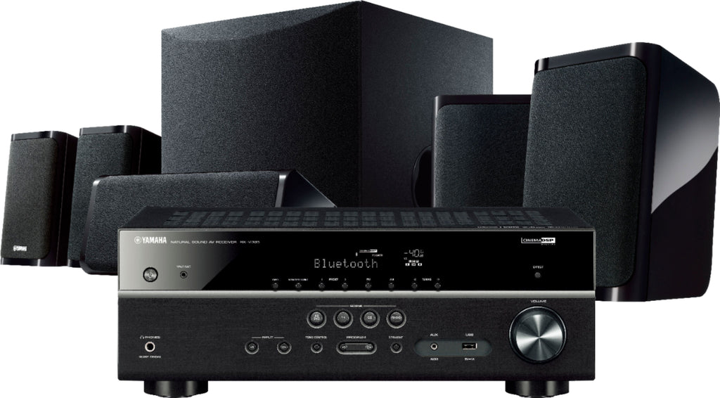 2025 Yamaha – 5.1-Channel 4K Home Theater Speaker System with Powered Subwoofer and Bluetooth Streaming – Black
