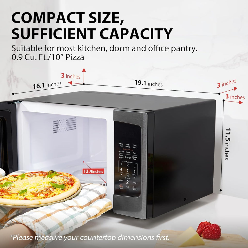 TOSHIBA 4-in-1 ML-EC42P(SS) Countertop Microwave Oven, Smart Sensor, Convection, Air Fryer Combo, Mute Function, Position Memory 13.6′′ Turntable, 1.5 Cu Ft, 1000W, Silver