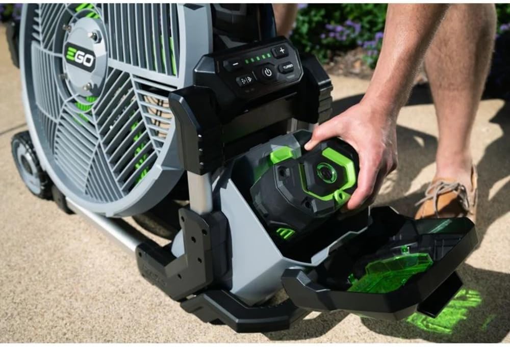POWER+ Portable Misting Fan - 18" Outdoor Electric, 5 Speeds