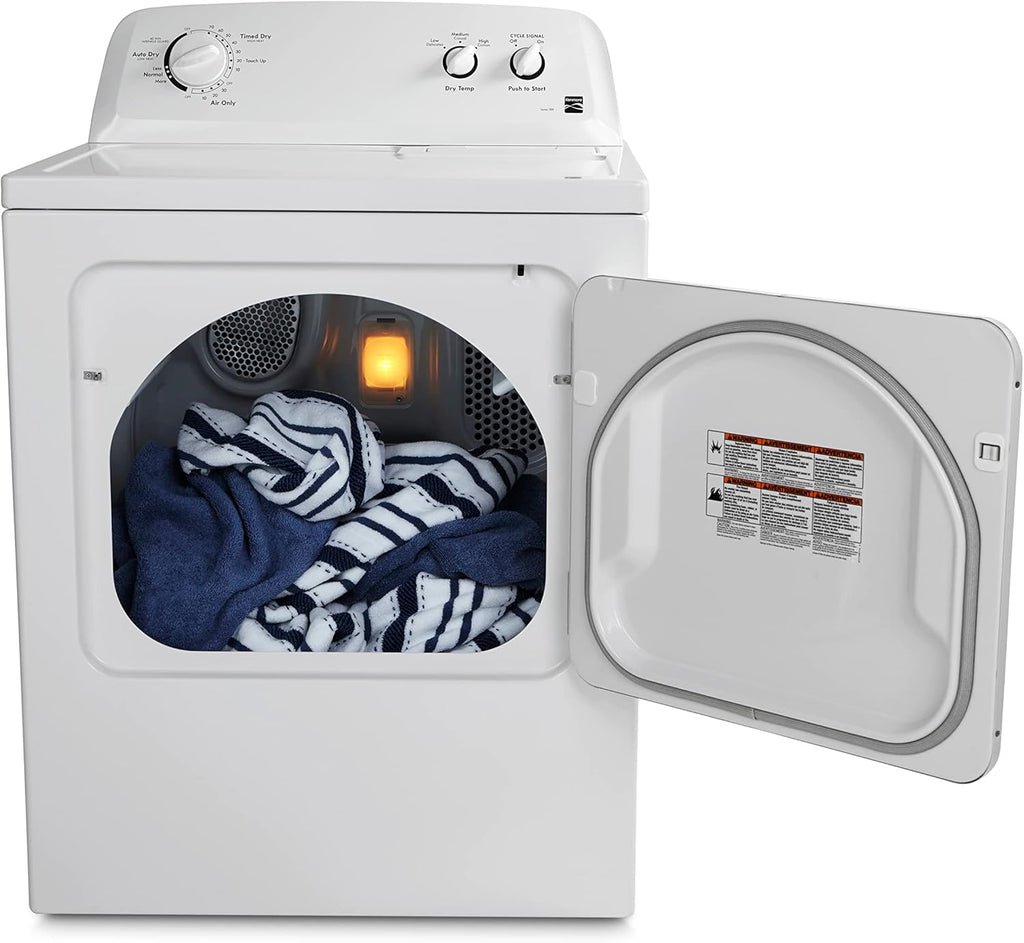 2025 29′′ Front Load Electric Dryer with Wrinkle Guard and 7.0 Cubic Ft. Total Capacity, White