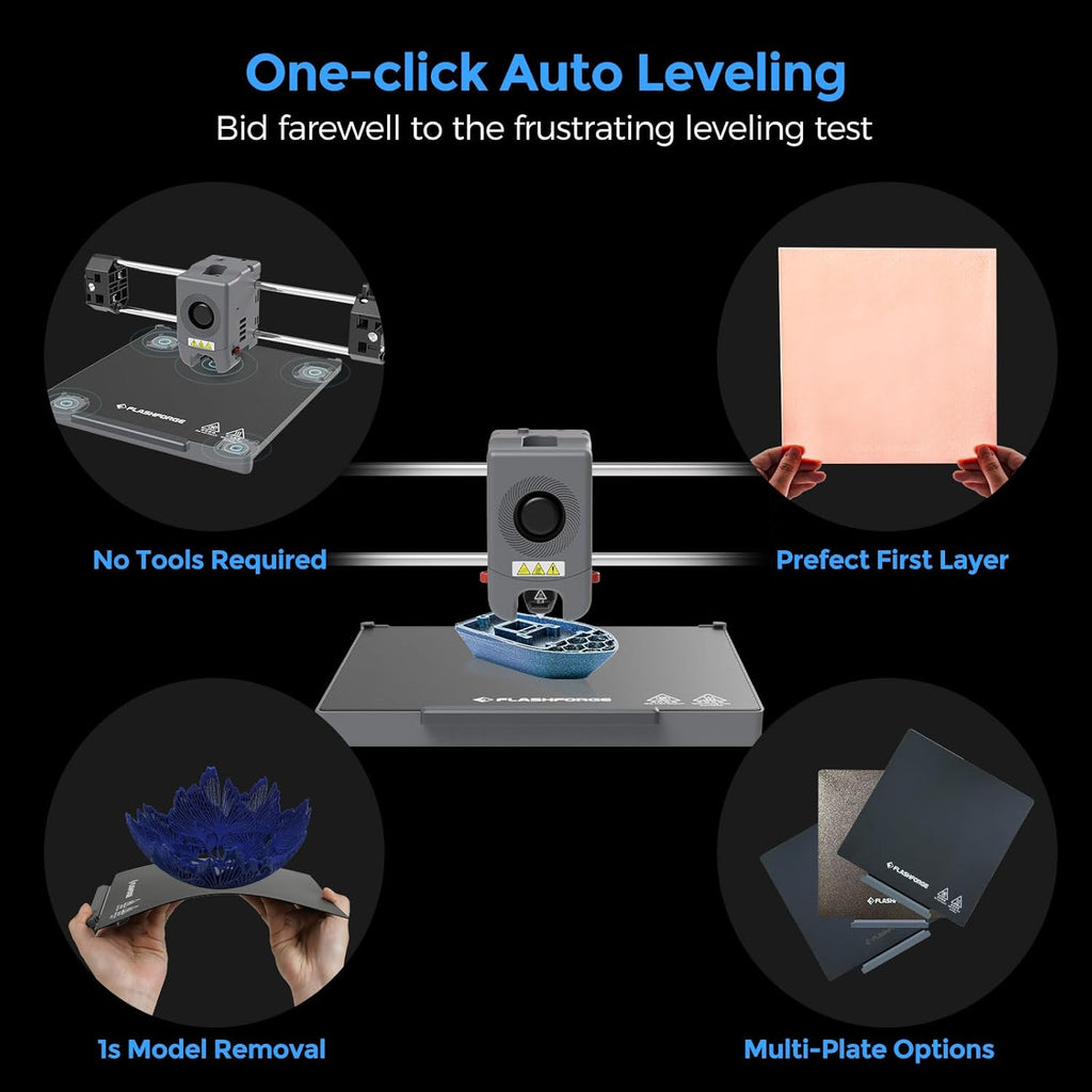 Adventurer 5M 3D Printer - High-Speed FDM with Auto Leveling