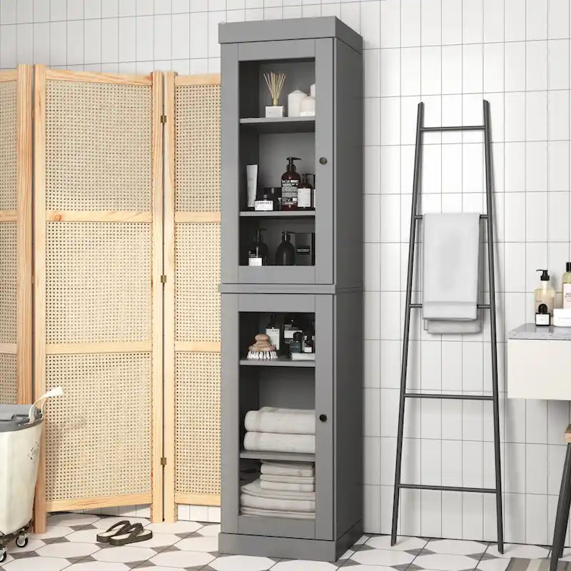 100% Solid Wood 16.5 Bathroom Cabinet with Optional Doors by Palace Imports