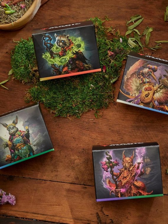 2025 The Gathering Bloomburrow Commander Deck Bundle – Includes All 4 Decks (Animated Army  Family Matters  Peace Offering  and Squirreled Away)