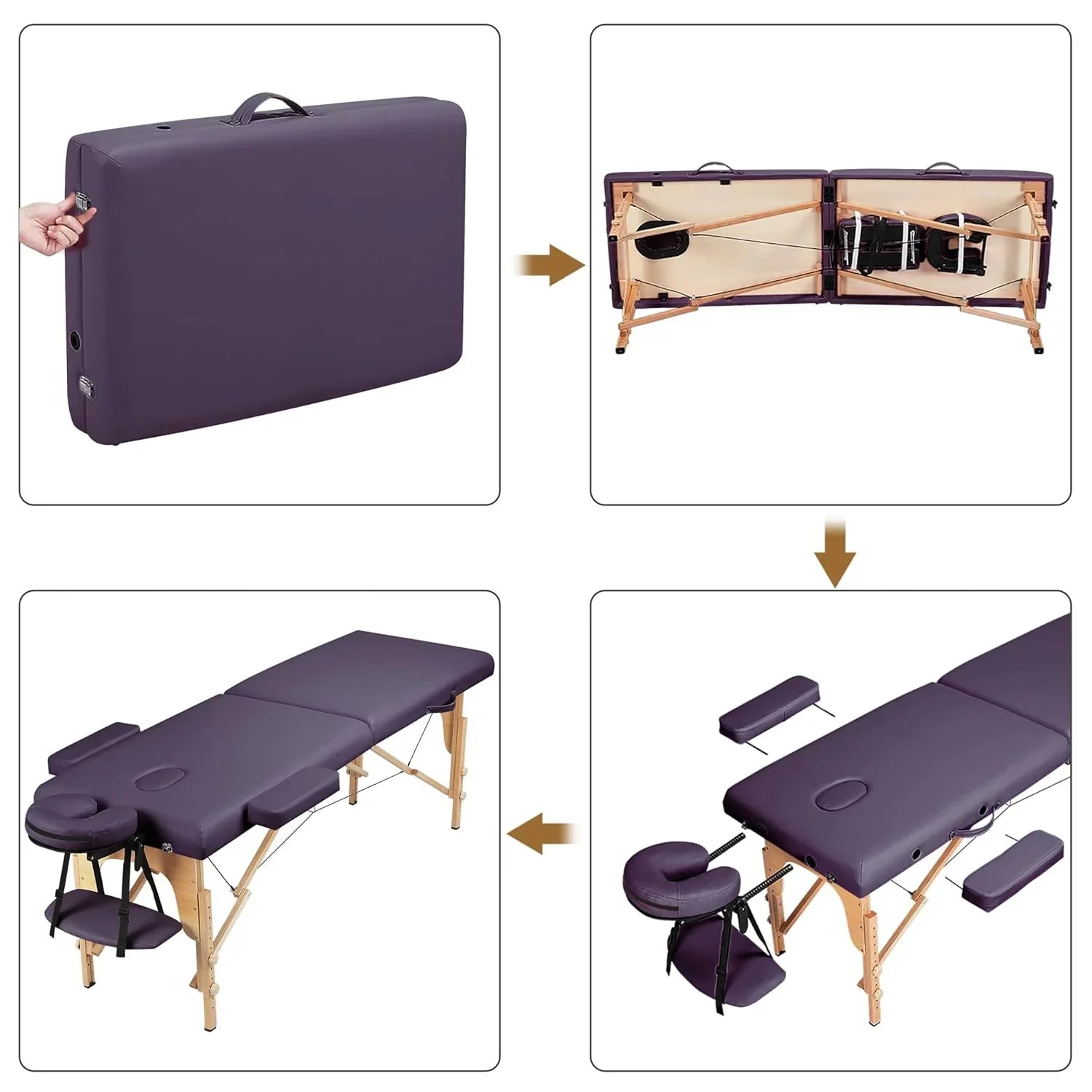 Yaheetech Massage Table Portable Lash Beds Spa Bed Massage Couch Foldable Spa Tables