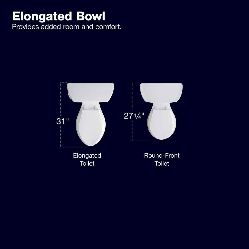 2025 Extra Tall Highline Arc Complete Solution 2-piece 1.28 GPF Single Flush Elongated Toilet in White (Seat Included) 78305-0