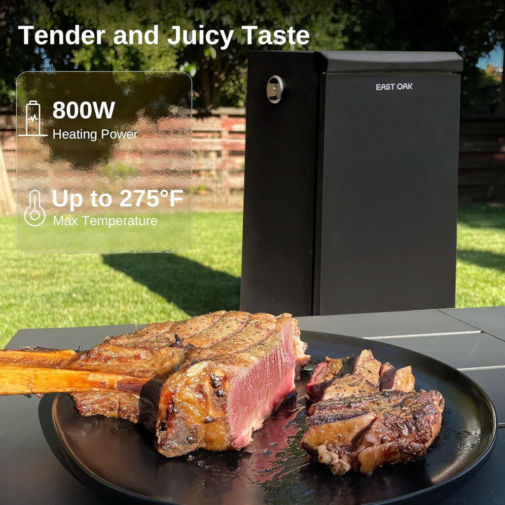 EAST OAK 30" Outdoor Electric Smoker Built-in meat probe smokes up to 6 times longer