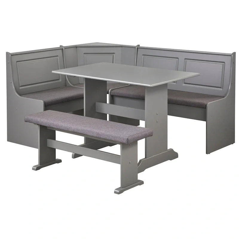 Simple Living Polly 3-piece Cushioned Corner Nook Dining Set