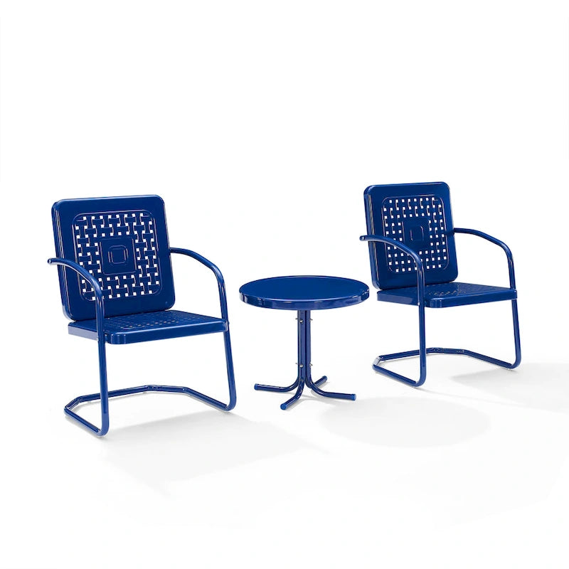 Crosley Bates 3Pc Outdoor Metal Chair Set - 22x84x35
