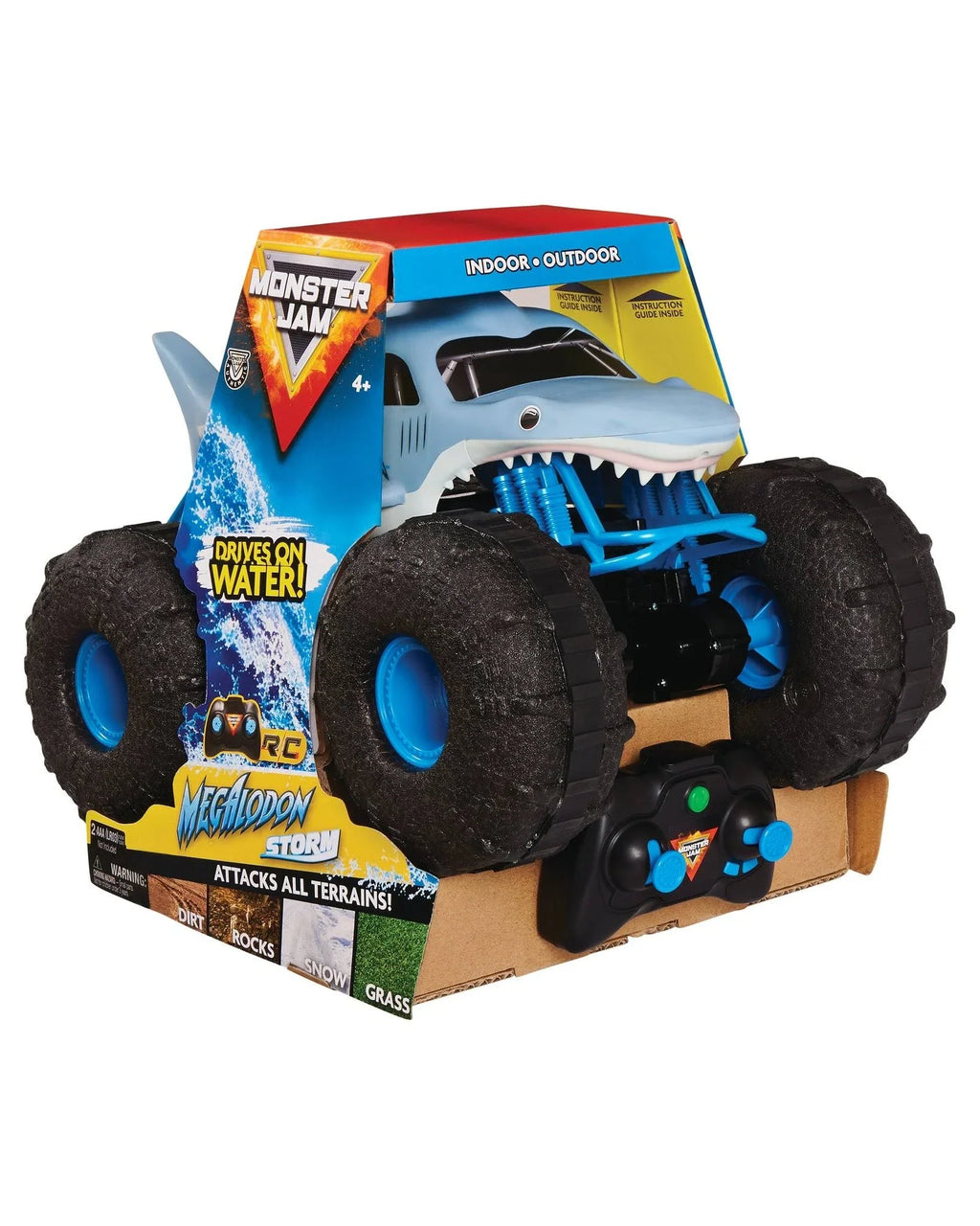 Monster Jam Official Megalodon Storm All-Terrain Remote Control Monster Truck