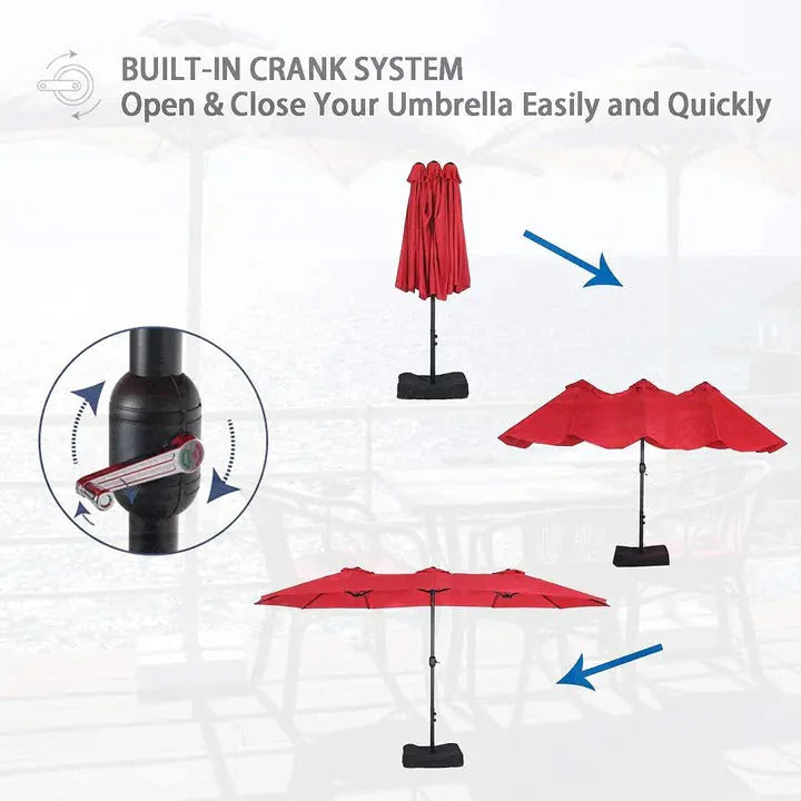 2025 8 Pieces Patio Dining Set with Umbrella,Outdoor Furniture Set with 6 Sling Dining Swivel Chairs